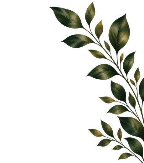 Soft foliage overlay on the right of the What is RENEW panel